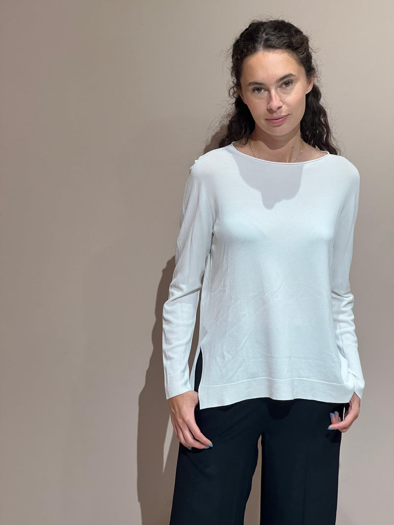 MAGLIA CON SPACCHI IN 2 COLORI