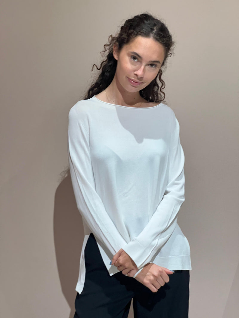 MAGLIA CON SPACCHI IN 2 COLORI