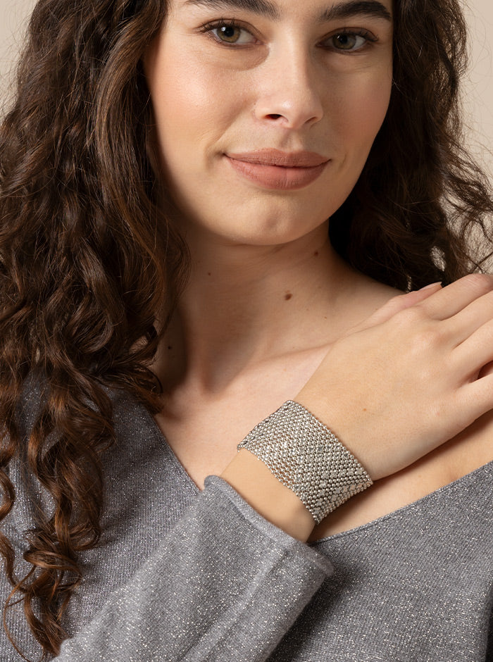 BRACCIALE MORBIDO MEDIO ARGENTO