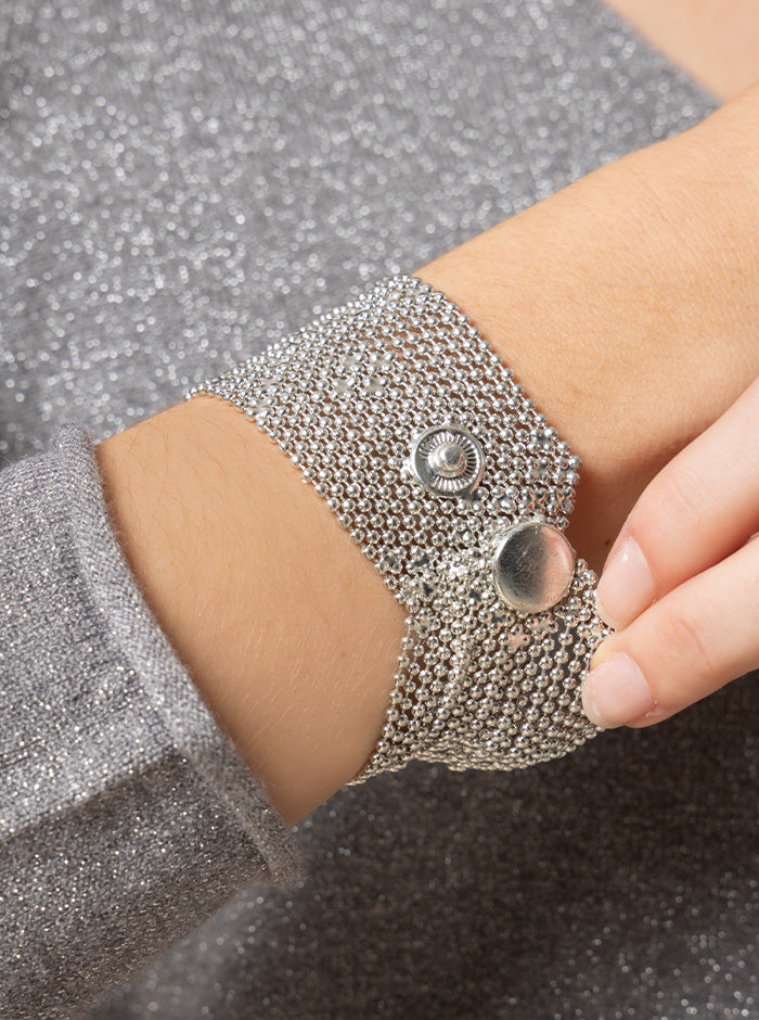 BRACCIALE MORBIDO MEDIO ARGENTO