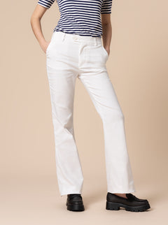 PANTALONE A ZAMPETTA BIANCO