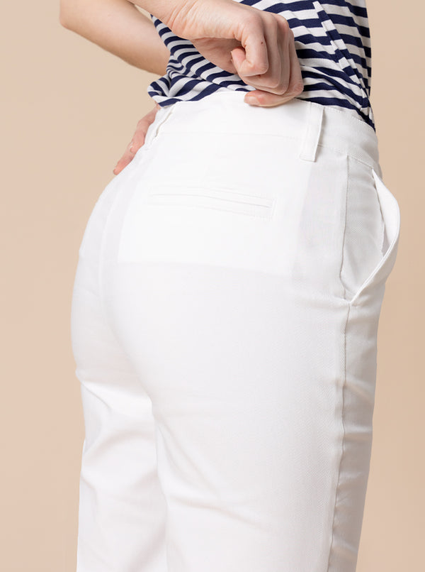 PANTALONE A ZAMPETTA BIANCO