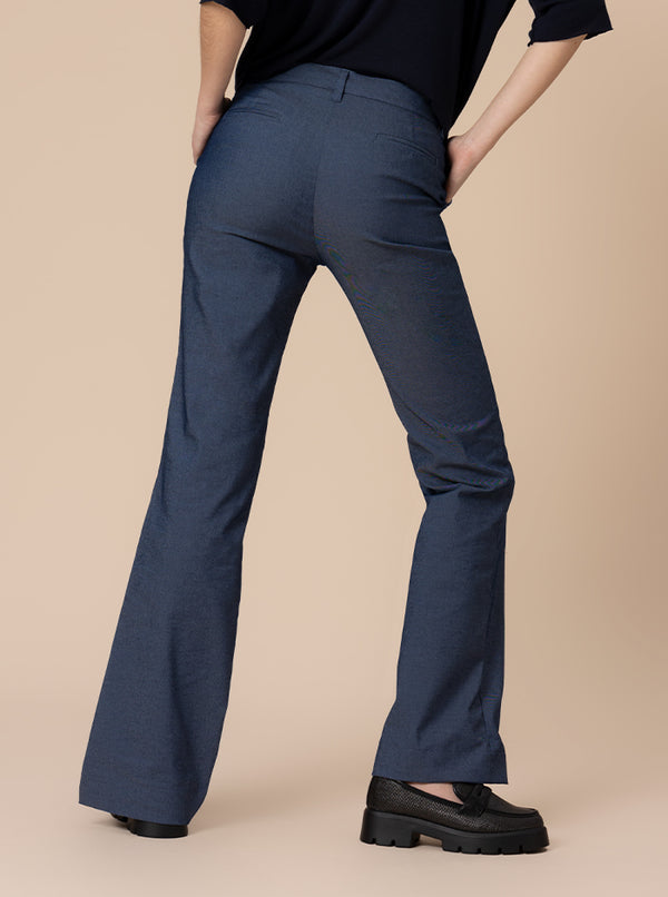 PANTALONE A ZAMPETTA INDACO