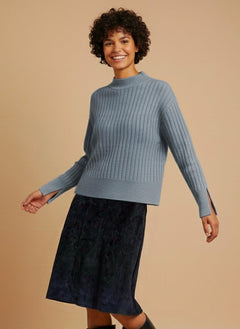 MAGLIA IN MERINO EXTRAFINE GRIGIO MELANGE