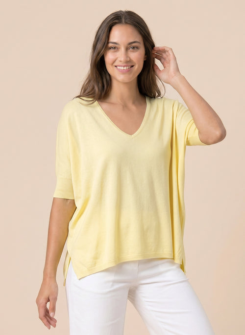 MAGLIA SCOLLO A V OVER