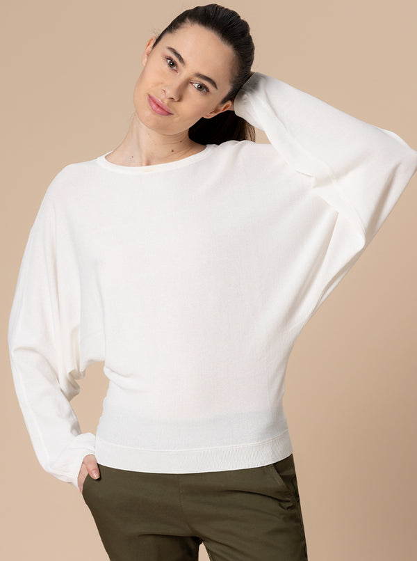 MAGLIA PIPISTRELLO BIANCA