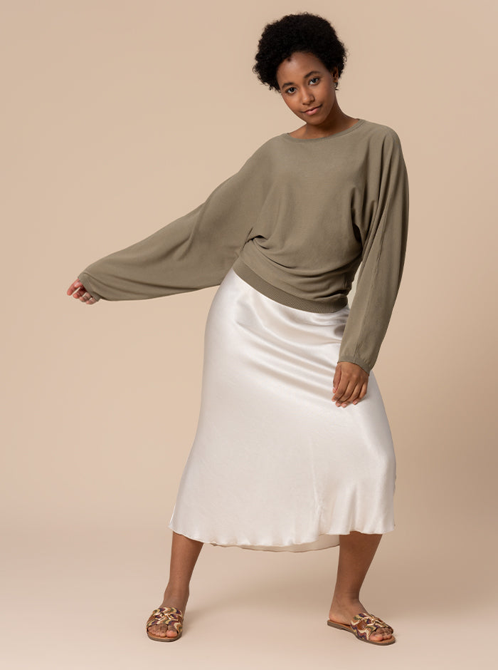 MAGLIA PIPISTRELLO KAKI