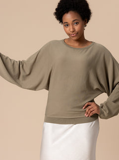 MAGLIA PIPISTRELLO KAKI