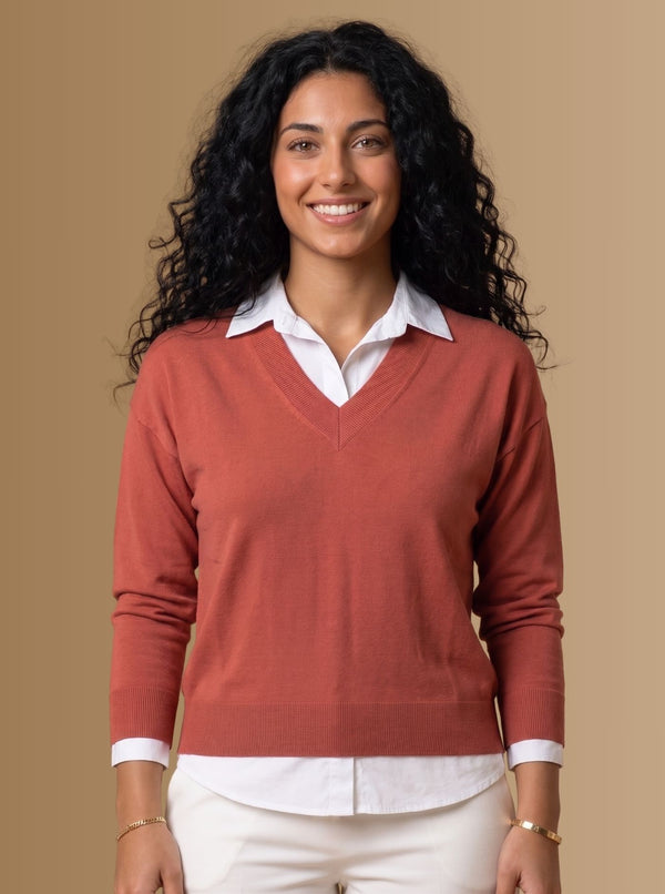 MAGLIA SCOLLO A V IN 3 COLORI
