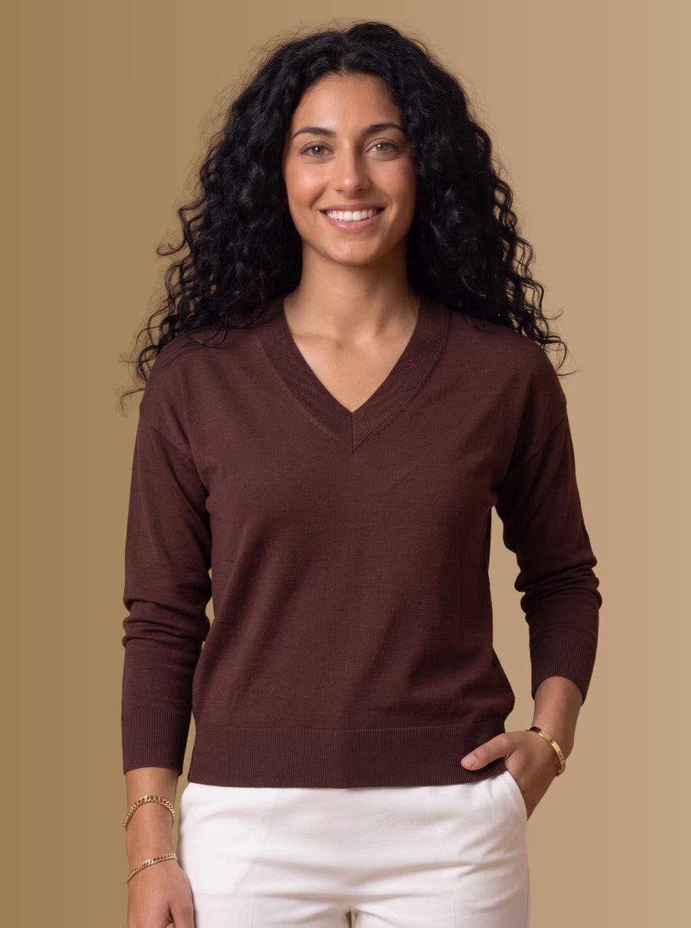 MAGLIA SCOLLO A V IN 3 COLORI