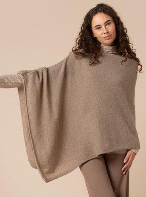 PONCHO BIG 100% CASHMERE in 7 colori