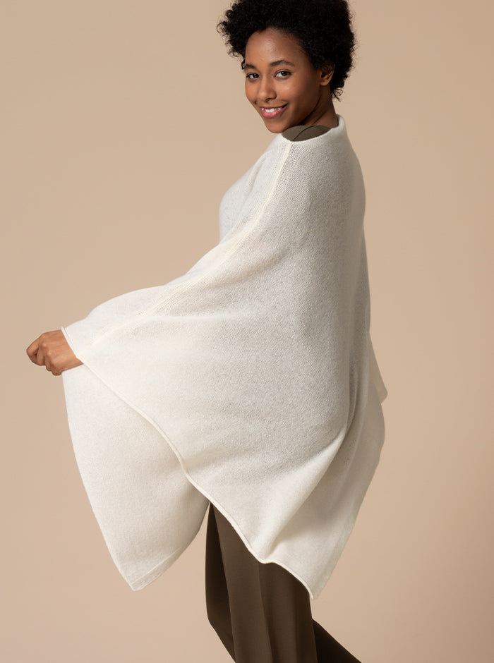 PONCHO BIG 100% CASHMERE in 7 colori