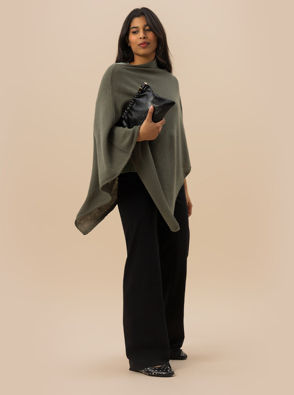 PONCHO BIG 100% CASHMERE in 7 colori