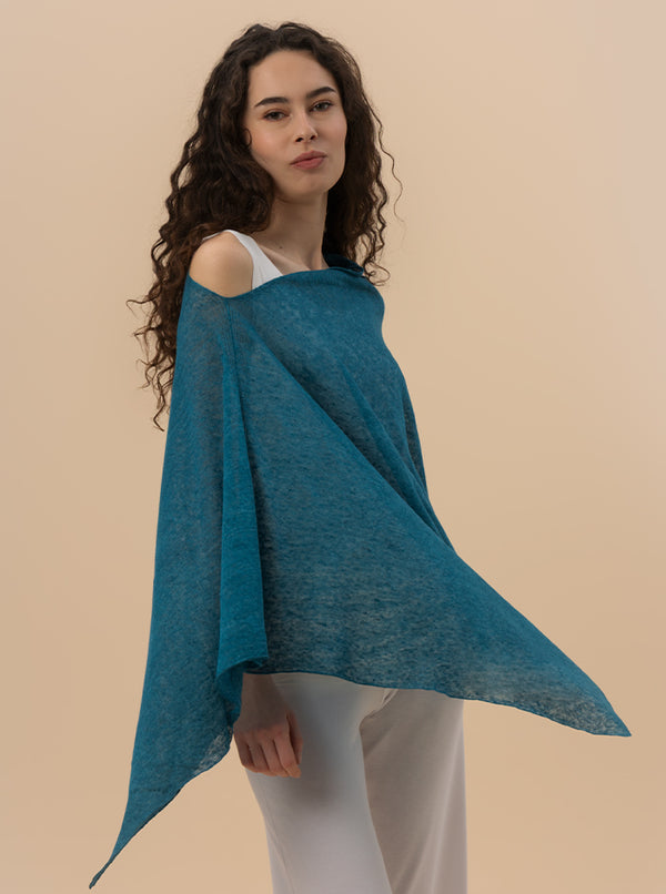 PONCHO IN LINO in 3 colori