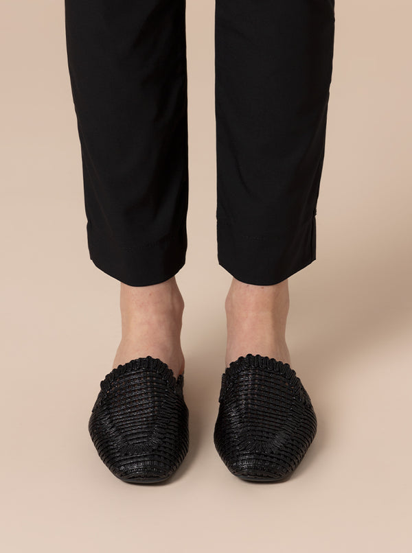 SABO IN ECO PELLE INTRECCIATO NERO