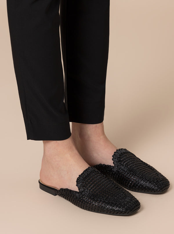 SABO IN ECO PELLE INTRECCIATO NERO