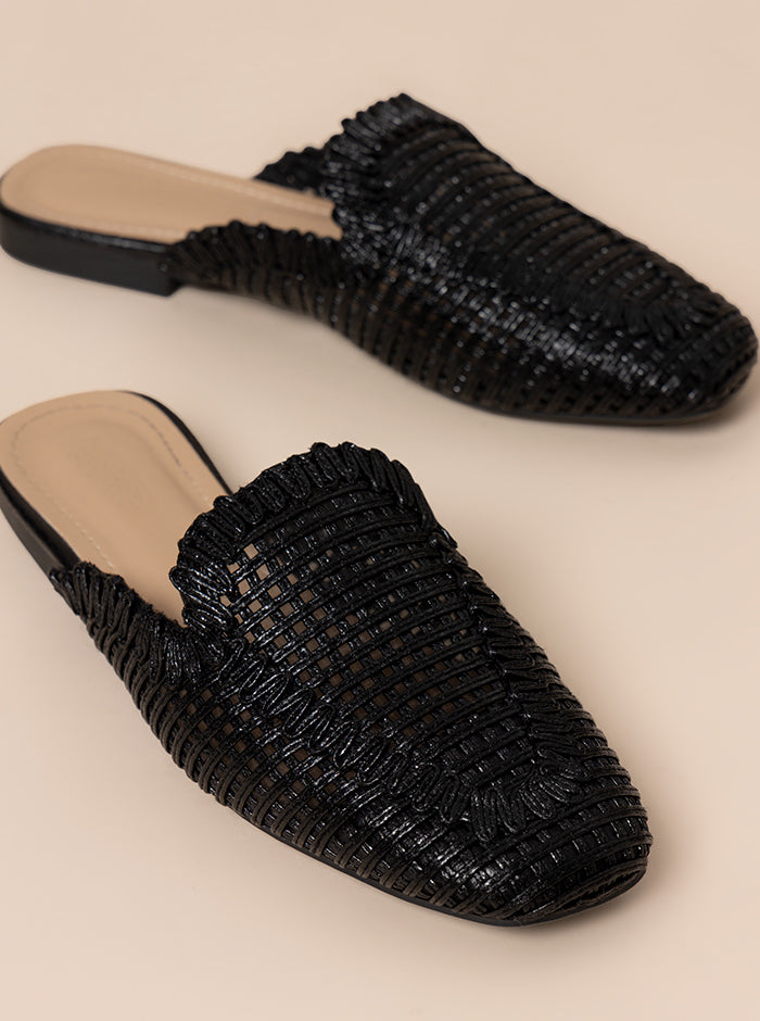 SABO IN ECO PELLE INTRECCIATO NERO