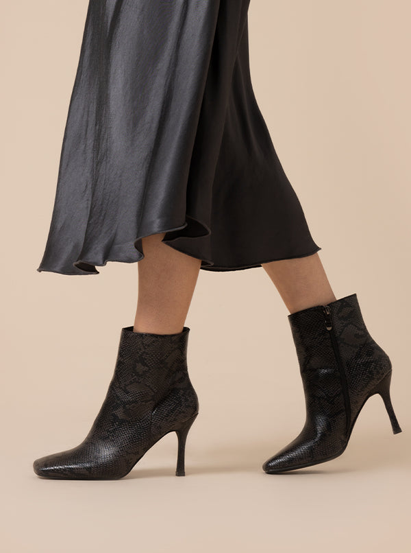 STIVALETTO  STAMPA PITONE GRIGIO