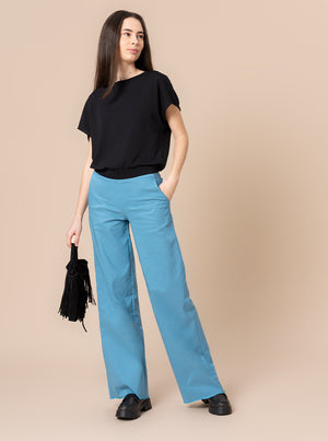 PANTALONE SUSY LARGO AZZURRO INTENSO