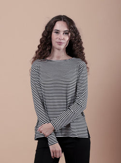 T-SHIRT ANGY RIGATA IN 2 COLORI