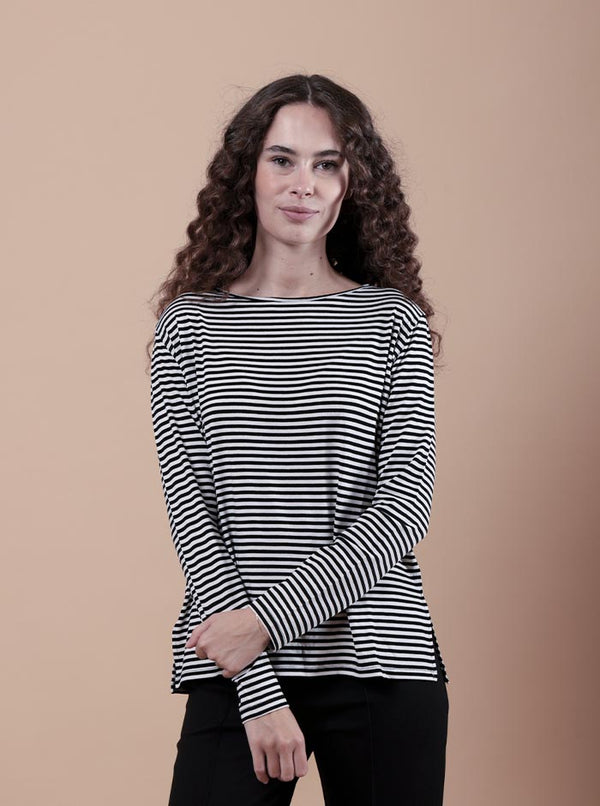 T-SHIRT ANGY RIGATA IN 2 COLORI