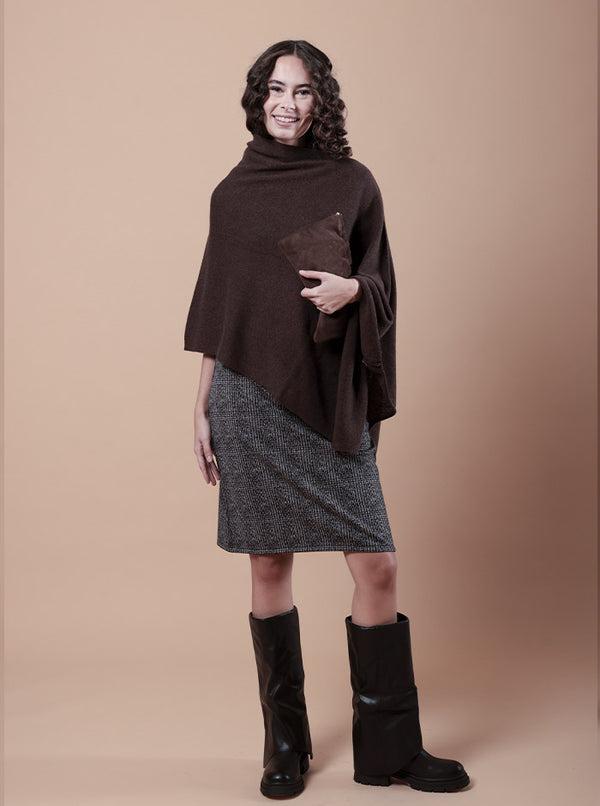 PONCHO BIG 100% CASHMERE in 7 colori
