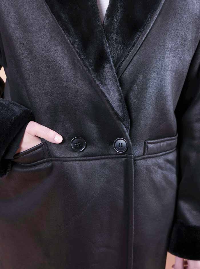 GIACCONE NERO IN ECOMONTONE