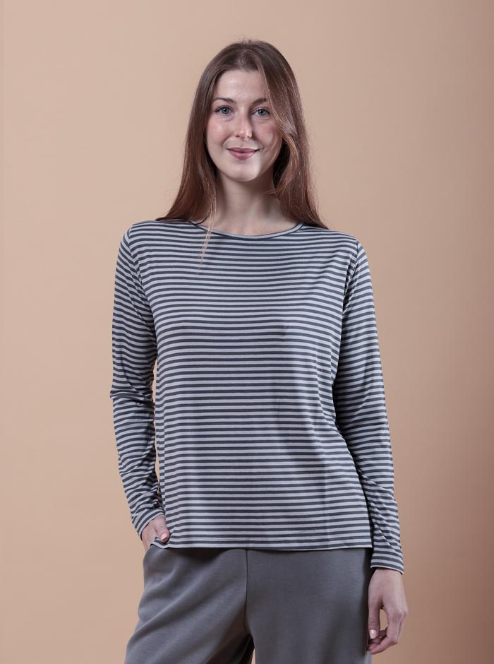 T-SHIRT ANGY RIGATA IN 2 COLORI