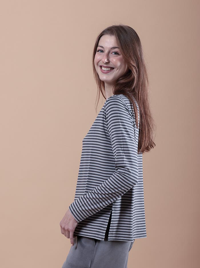 T-SHIRT ANGY RIGATA in 3 colori