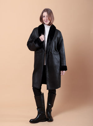 GIACCONE NERO IN ECOMONTONE