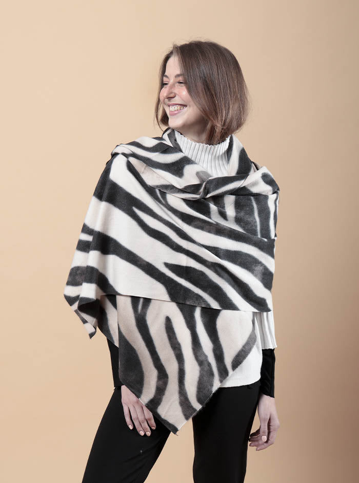 STOLA FANTASIA ZEBRA IN 2 COLORI