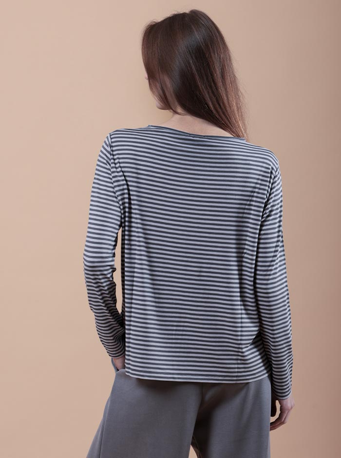 T-SHIRT ANGY RIGATA IN 2 COLORI