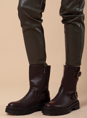 STIVALETTO SIMIL PELLE BORDEAUX