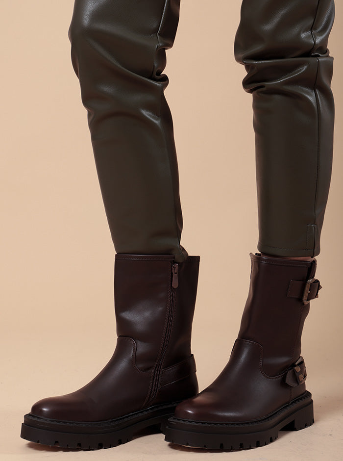 STIVALETTO SIMIL PELLE BORDEAUX