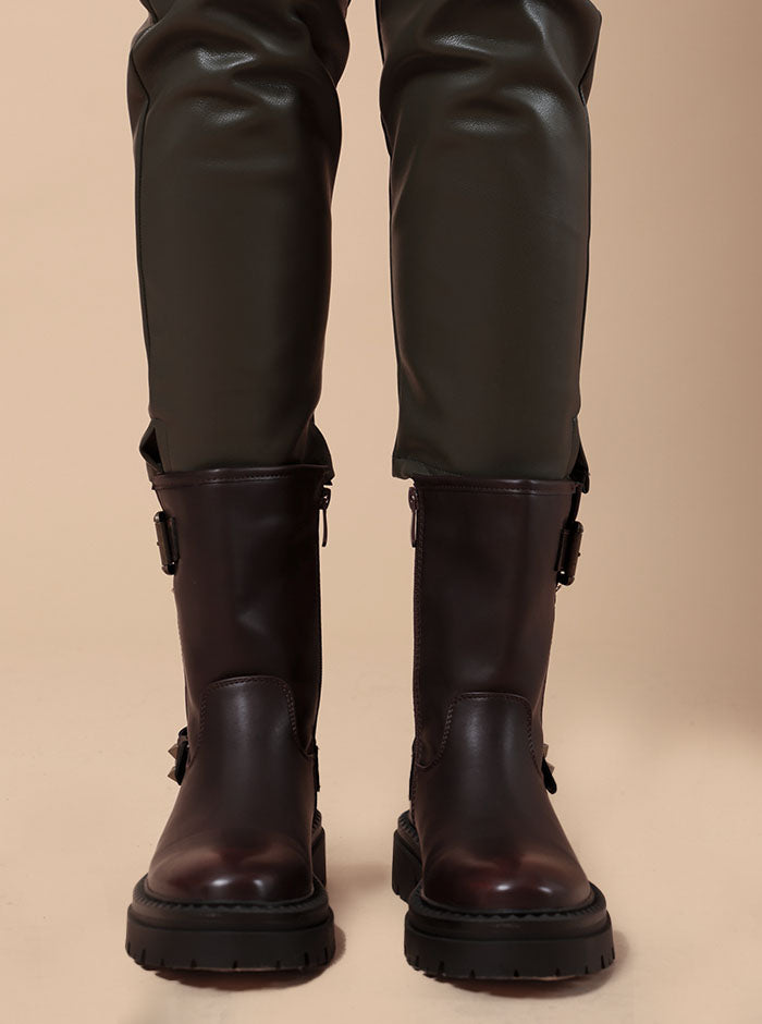 STIVALETTO SIMIL PELLE BORDEAUX