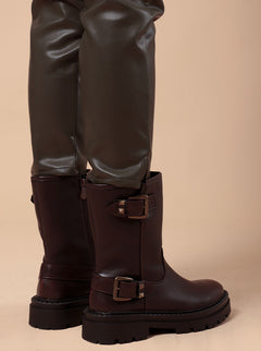 STIVALETTO SIMIL PELLE BORDEAUX