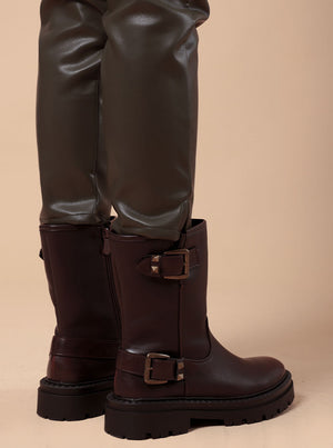 STIVALETTO SIMIL PELLE BORDEAUX
