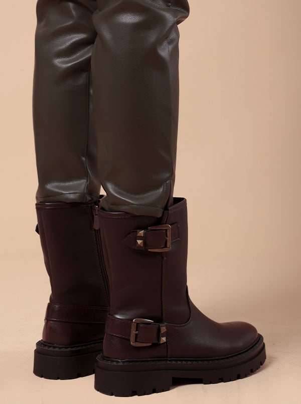 STIVALETTO SIMIL PELLE BORDEAUX