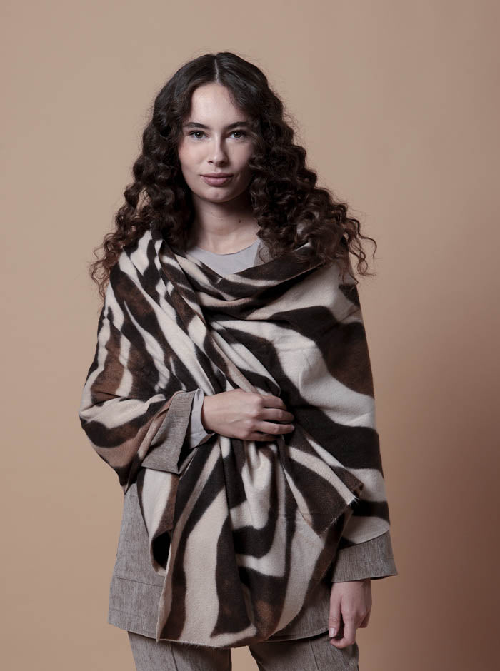 STOLA FANTASIA ZEBRA IN 2 COLORI