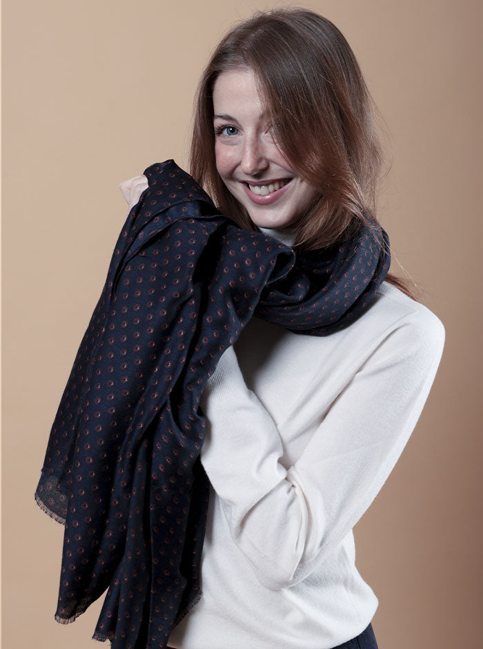 STOLA FANTASIA DISEGNO CRAVATTA IN 2 COLORI