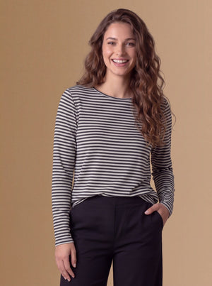 T-SHIRT ANGY RIGATA in 3 colori