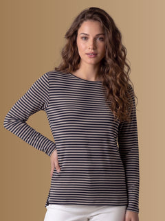 T-SHIRT ANGY RIGATA in 3 colori