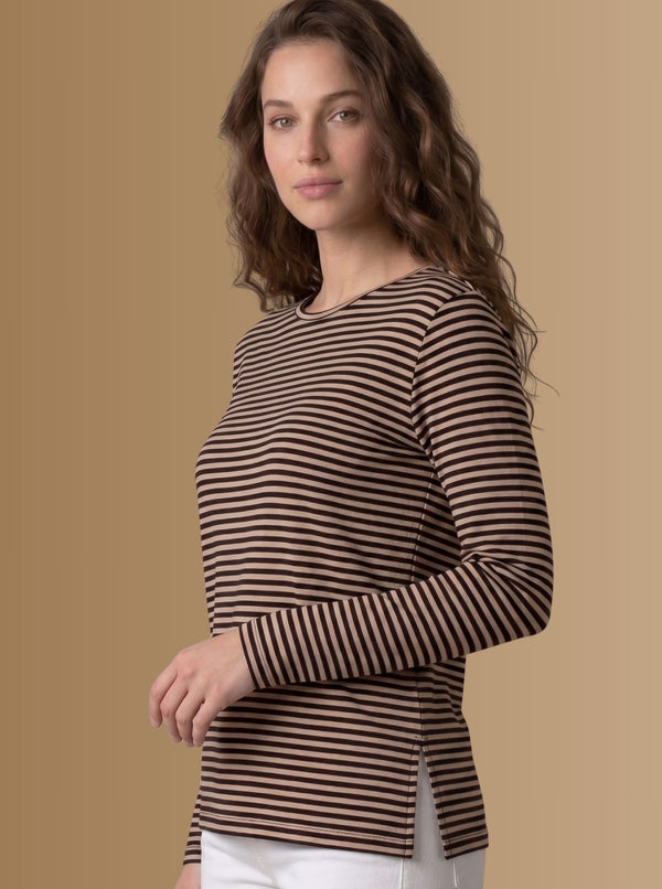 T-SHIRT ANGY RIGATA in 3 colori