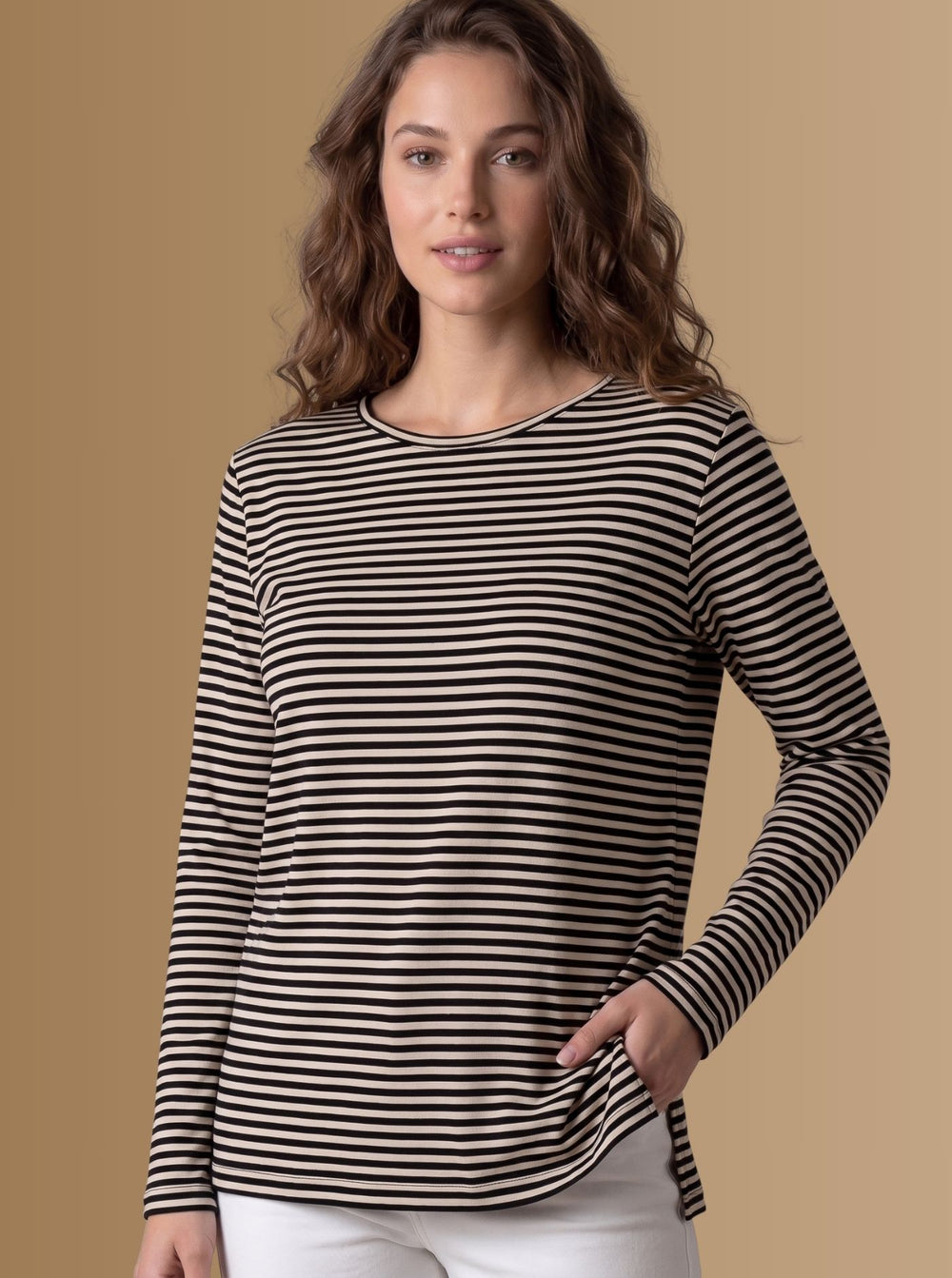T-SHIRT ANGY RIGATA in 3 colori