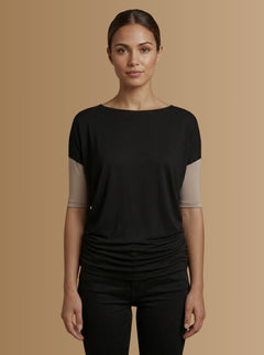 T-SHIRT GIORGIA MEZZA MANICA BICOLORE IN 2 COLORI