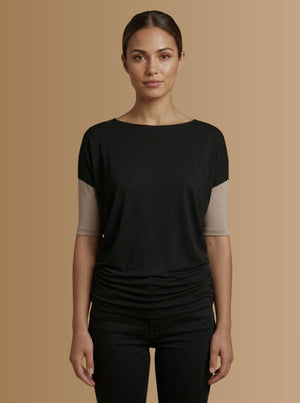 T-SHIRT GIORGIA MEZZA MANICA BICOLORE IN 2 COLORI