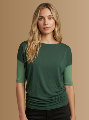 T-SHIRT GIORGIA MEZZA MANICA BICOLORE IN 2 COLORI