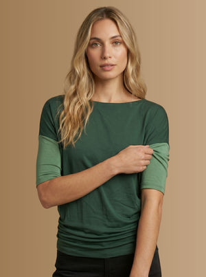 T-SHIRT GIORGIA MEZZA MANICA BICOLORE IN 2 COLORI