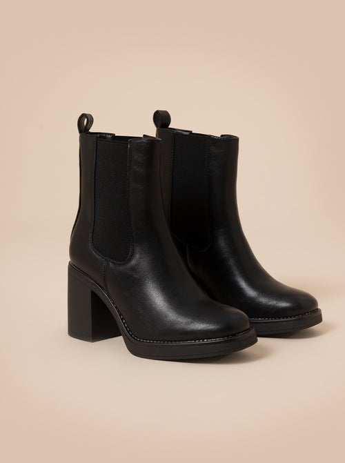 STIVALETTO ECOPELLE NERO