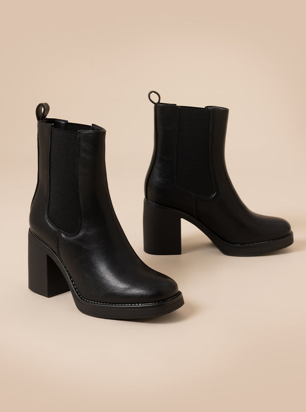 STIVALETTO ECOPELLE NERO